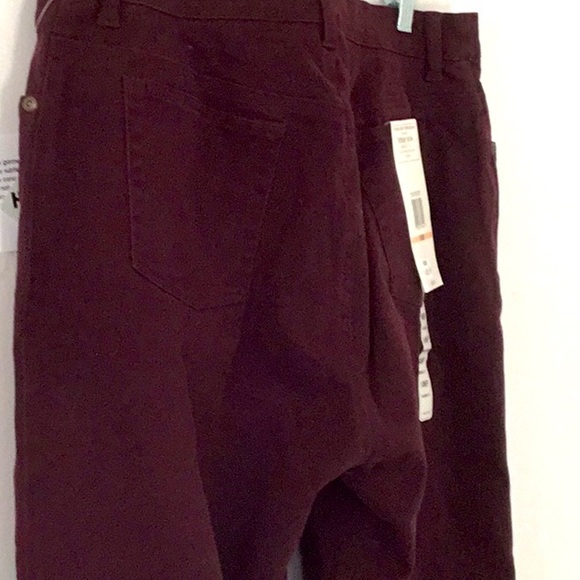 Jones NY 5 Pocket Stretch Cotton Pants, Straight Leg Mid-Rise Plus Size Petite - Picture 2 of 7